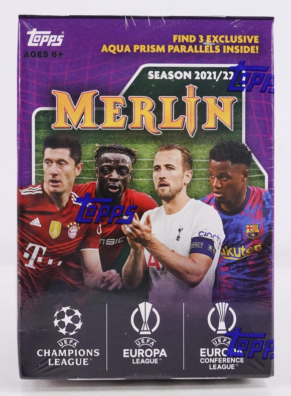 2021/22 Topps UEFA Champions League Merlin Chrome Soccer 8-Pack Blaster Box
