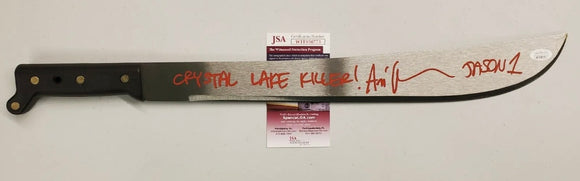 ARI LEHMAN Signed Machete Crystal Lake Killer Jason Voorhees Friday The 13th JSA