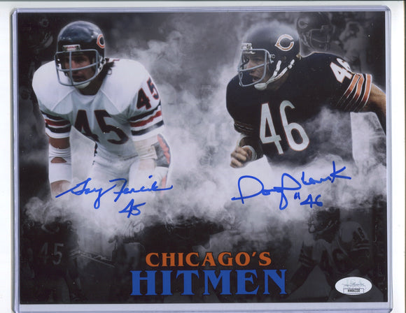 GARY FENICK & DOUG PLANK Dual Autographed 8x10 Chicago’s Hitmen Photo Chicago Bears JSA COA