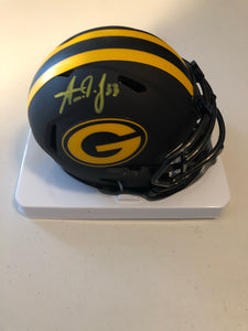 AARON JONES Signed Green Bay Packers Eclipse Mini Helmet Beckett COA