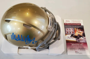 MICHAEL MAYER Signed Notre Dame Fighting Irish Speed Mini Helmet JSA COA