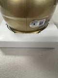 EQUANIMEOUS ST. BROWN Signed Notre Dame Shamrock Mini Helmet Beckett COA