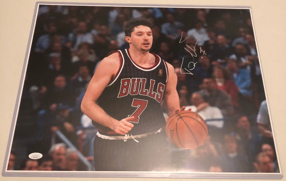 TONI KUKOC Autographed 16x20 Photo #2 Chicago Bulls JSA COA