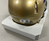 AUDRIC ESTIME Signed Notre Dame Fighting Irish Speed Mini Helmet Beckett COA