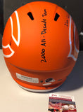 DEVIN HESTER Signed Chicago Bears Orange AMP Replica Full Size Helmet "Full Career Stats" JSA COA