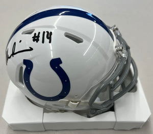 ALEC PIERCE Signed Indianapolis Colts Speed Mini Helmet Beckett COA