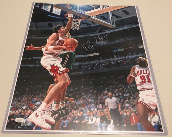 TONI KUKOC Autographed 16x20 Photo #1 Chicago Bulls JSA COA