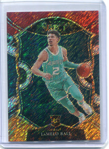 2021 Panini Select LAMELO BALL Concourse Red White Orange Shimmer Prizm Rookie Charlotte Hornets