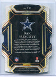 2021 Panini Select DAK PRESCOT Green and Yellow Club Level Die Cut Dallas Cowboys