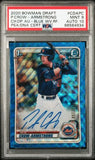 2020 Bowman Chrome PETE CROW ARMSTRONG Auto Blue Wave Refractor /150 1st Bowman New York Mets Chicago Cubs PSA 9/10