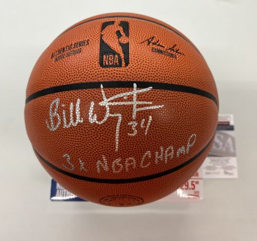 BILL WENNININGTON Signed Official NBA Wilson Basketball 3x NBA Champ Inscription Chicago Bulls JSA COA