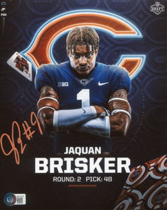 JAQUAN BRISKER Signed 8x10 Photo Chicago Bears Beckett COA