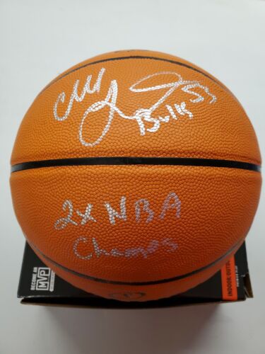 CLIFF LEVINGSTON Signed Basketball 2x NBA Champs Inscription Chicago Bulls JSA COA