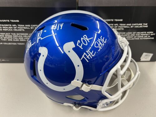 ALEC PIERCE Signed Indianapolis Colts Flash Full Size Replica Helmet FOR THE SHOE Inscription Beckett COA