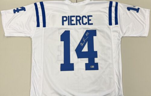 ALEC PIERCE Signed Indianapolis Colts White Football Jersey Beckett COA