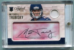 2017 Donruss Certified Cuts MITCHELL TRUBISKY Auto /15 Jersey Relic Rookie Chicago Bears