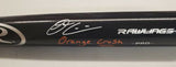OWEN CAISSIE Signed Rawlings Pro Bat 'Orange Crush' Inscription Chicago Cubs JSA COA