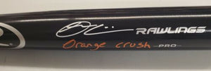 OWEN CAISSIE Signed Rawlings Pro Bat Orange Crush Inscription Chicago Cubs JSA COA