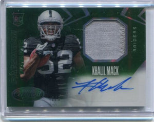 2014 Panini Certified KHALIL MACK Green Prizm Rookie Card Auto /5 Oakland Raiders Los Angeles Chargers