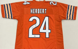 KHALIL HERBERT Signed Orange Chicago Bears Football Jersey Beckett COA