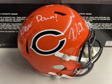 KHALIL HERBERT Signed Chicago Bears Alt Orange Full Size Replica Helmet Bear Down! Inscription Beckett COA